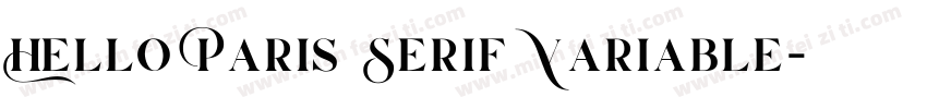 Hello Paris Serif Variable字体转换